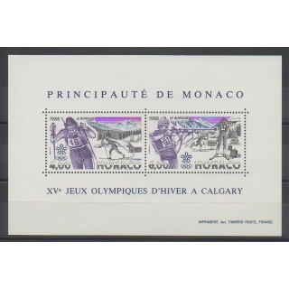 Stamps - Monaco - Blocks and sheets - 1988 - Nb BF40 - Winter Olympics