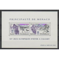 Monaco - Blocks and sheets - 1988 - Nb BF40 - Winter Olympics