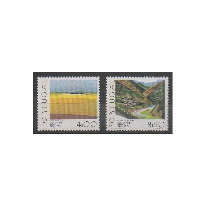 Stamps - Portugal - 1977 - Nb 1340/1341 - Sights - Europa