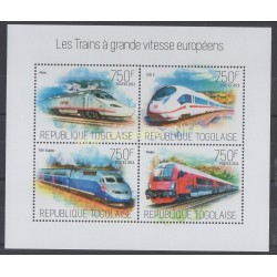 Timbres - Thème trains - Togo - 2013 - No 3553/3556