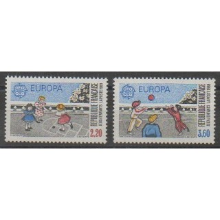 Timbres - France - Poste - 1989 - No 2584/2585 - Enfance - Europa