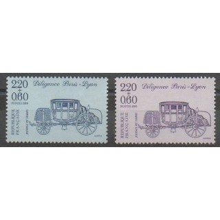 Timbres - France - Poste - 1989 - No 2577/2578 - Transports