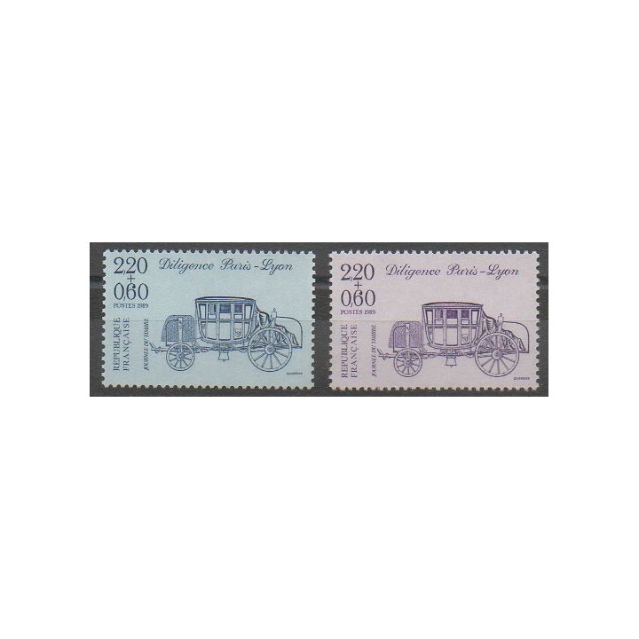 Timbres - France - Poste - 1989 - No 2577/2578 - Transports