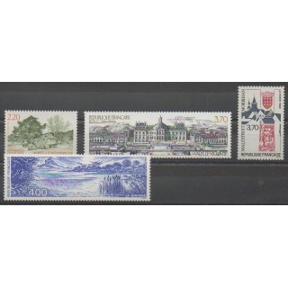 Timbres - France - Poste - 1989 - No 2586/2588 - 2601 - Châteaux
