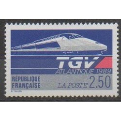 France - Poste - 1989 - No 2607 - Chemins de fer