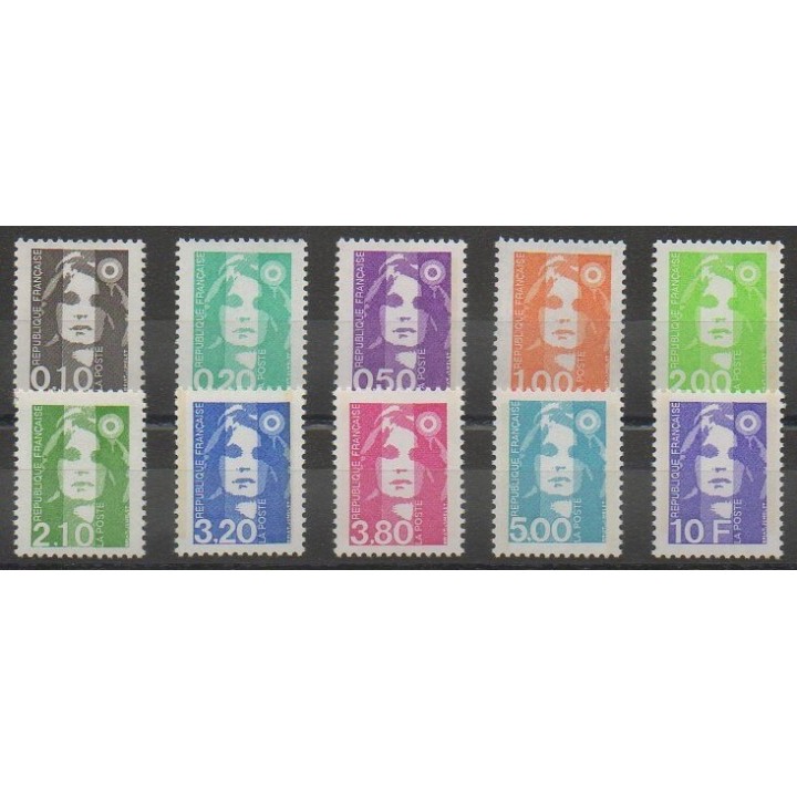 Timbres - France - Poste - 1990 - No 2617/2626