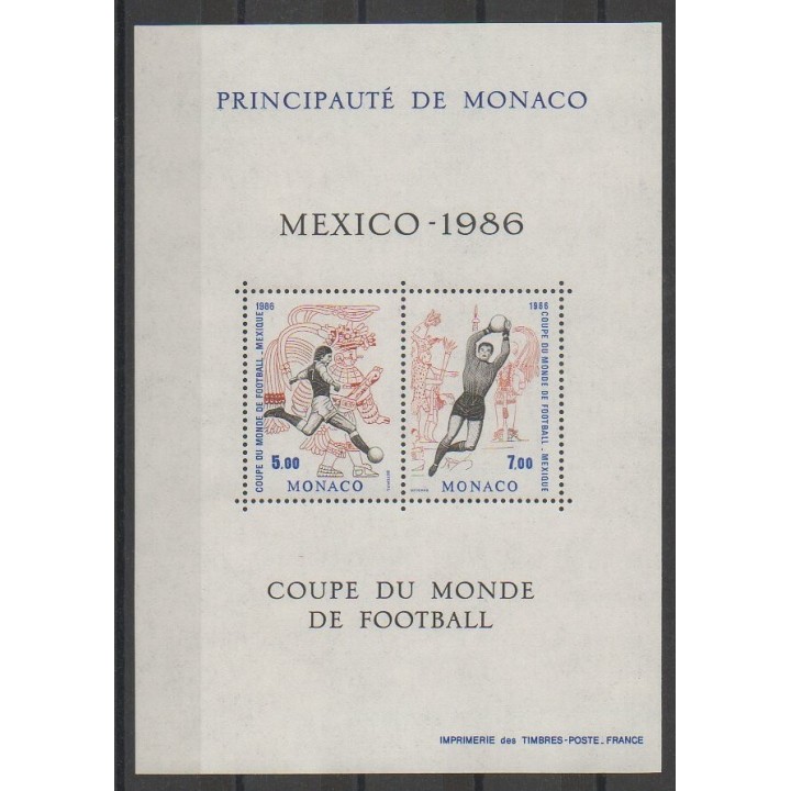 Timbres - Monaco - Blocs et feuillets - 1986 - No BF35 - Coupe du monde de football