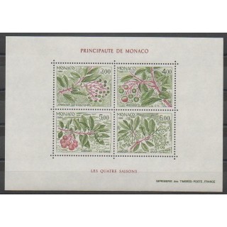 Timbres - Monaco - Blocs et feuillets - 1986 - No BF36 - Flore - Fruits