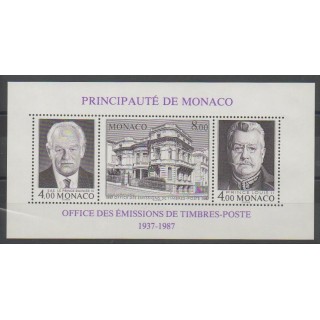 Timbres - Monaco - Blocs et feuillets - 1987 - No BF39 - Royauté - Principauté