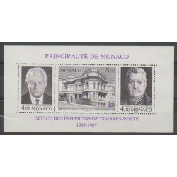 Monaco - Blocs et feuillets - 1987 - No BF39 - Royauté - Principauté