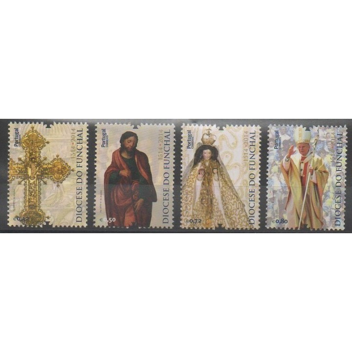 Timbres - Portugal (Madère) - 2014 - No 346/349 - Papauté - Religion