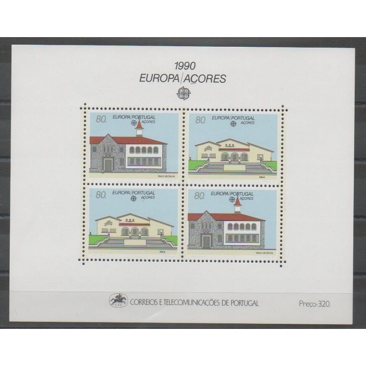 Timbres - Portugal (Açores) - 1990 - No BF11 - Service postal - Europa