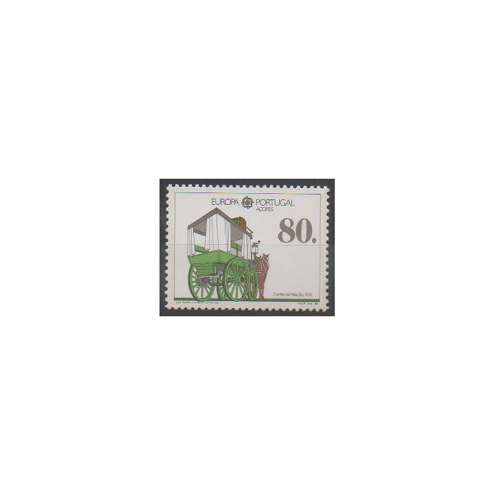 Timbres - Portugal (Açores) - 1988 - No 379 - Transports  - Europa