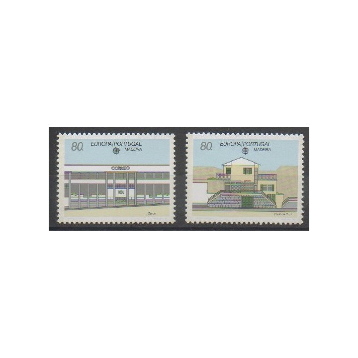 Stamps - Portugal (Madeira) - 1990 - Nb 140/141 - Postal Service - Europa