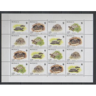 Timbres - Monaco - 1991 - No F1805 - Reptiles - Espèces menacées - WWF