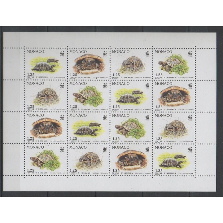 Timbres - Monaco - 1991 - No F1805 - Reptiles - Espèces menacées - WWF
