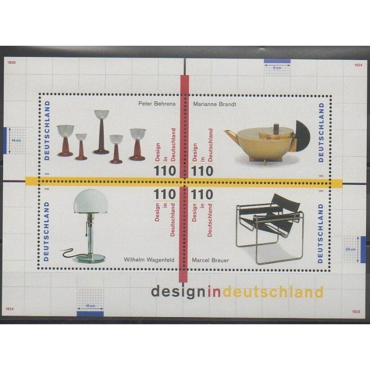 Stamps - Germany - 1998 - Nb BF44 - Art