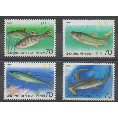 South Korea - 1986 - Nb 1314/1317 - Sea animals