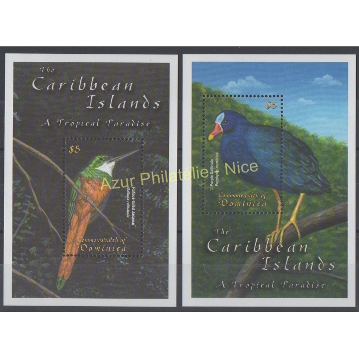 Stamps - Theme birds - Dominique - 2001 - Nb BF 433/434