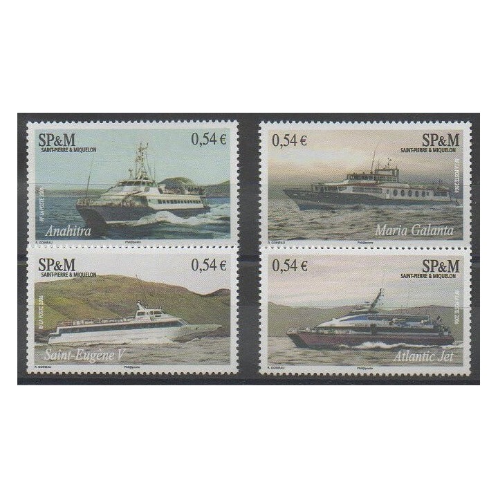 Stamps - Saint-Pierre and Miquelon - 2006 - Nb 877/880 - Boats