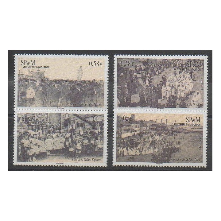 Stamps - Saint-Pierre and Miquelon - 2010 - Nb 986/989 - Religion