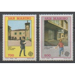 Timbres - Saint-Marin - 1990 - No 1226/1227 - Service postal - Europa