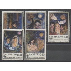 San Marino - 1979 - Nb 982/986 - Paintings - Childhood