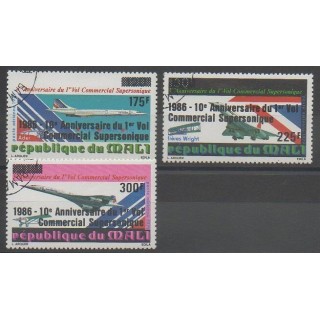 Timbres - Mali - 1986 - No PA520/PA522 - Aviation - Oblitéré