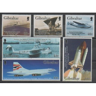 Stamps - Gibraltar - 2003 - Nb 1037/1042 - Planes