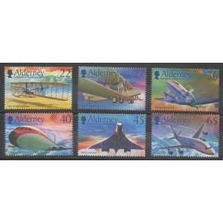 Timbres - Aurigny (Alderney) - 2003 - No 207/212 - Aviation