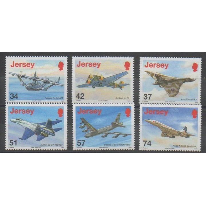 Stamps - Jersey - 2007 - Nb 1360/1365 - Planes