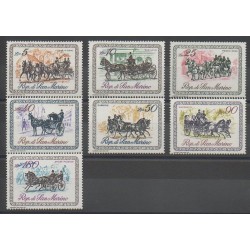 San Marino - 1969 - Nb 736/742 - Transport - Horses