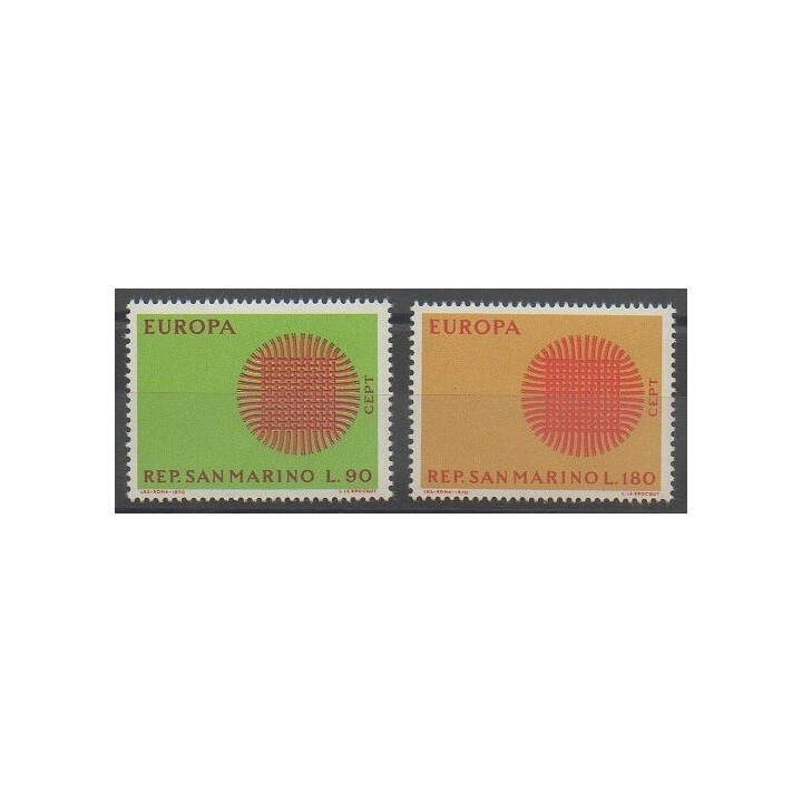 Timbres - Saint-Marin - 1970 - No 762/763 - Europa