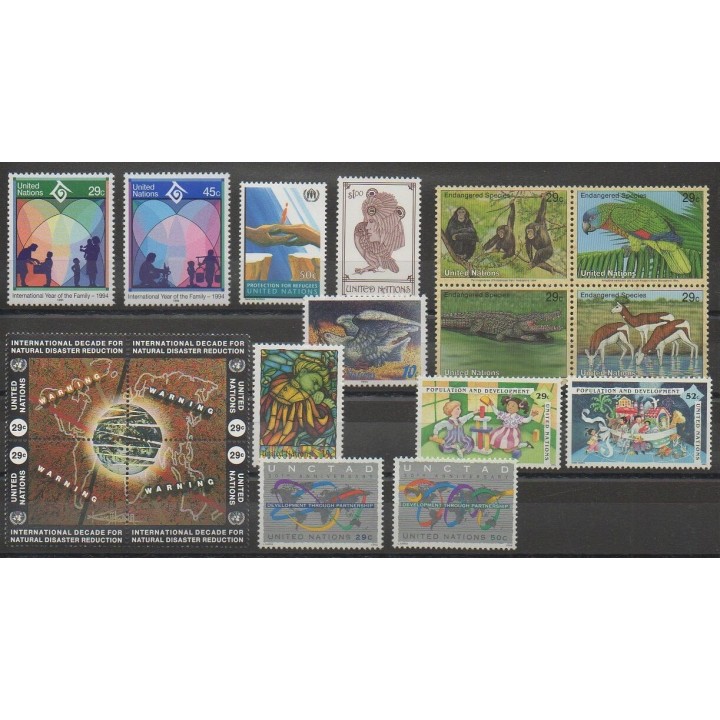 Stamps - United Nations (UN - New York) - complete year - 1994 - Nb 649/666