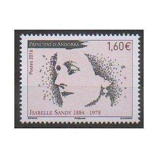 Stamps - French Andorra - 2016 - Nb 789 - Celebrities