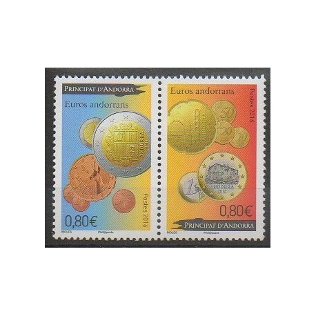 Andorre - 2016 - No 777/778 - Monnaies, billets ou médailles