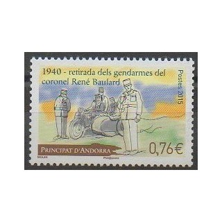 Timbres - Andorre - 2015 - No 766 - Seconde Guerre Mondiale