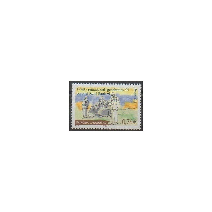 Timbres - Andorre - 2015 - No 766 - Seconde Guerre Mondiale