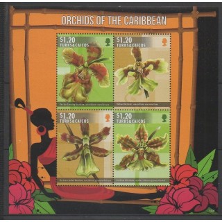 Timbres - Turks et Caiques (Iles) - 2014 - No 1752/1755 - Orchidées