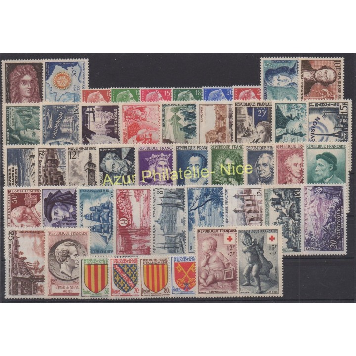 Stamps  - France - Complete years - 1955 - Nb 1008/1049