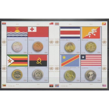 United Nations (UN - New York) - 2015 - Nb 1416/1423 - Coins, Banknotes Or Medals - Flags