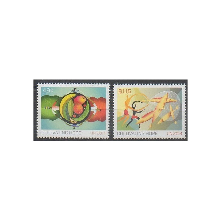 Stamps - United Nations (UN - New York) - complete year - 2014 - Nb 1398/1399