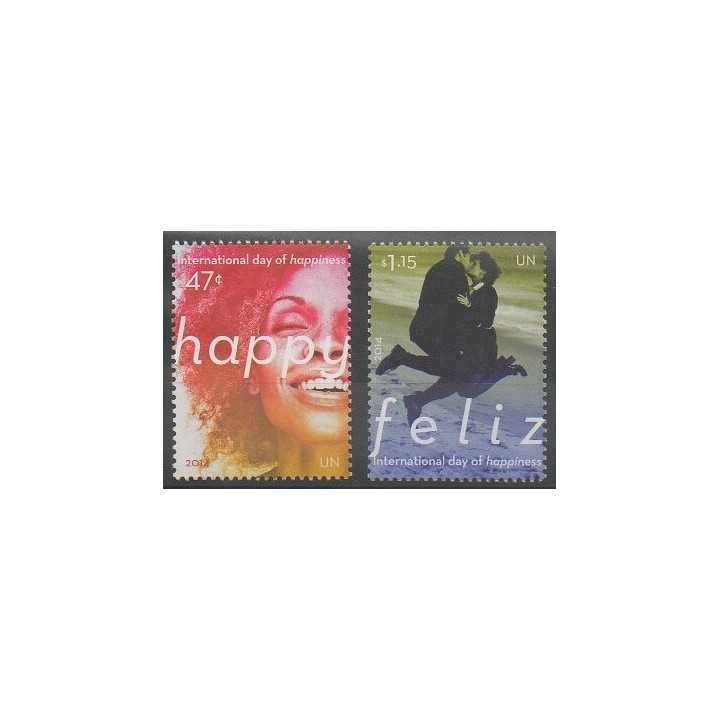 Timbres - Nations Unies (ONU - New-York) - Année complète - 2014 - No 1370/1371