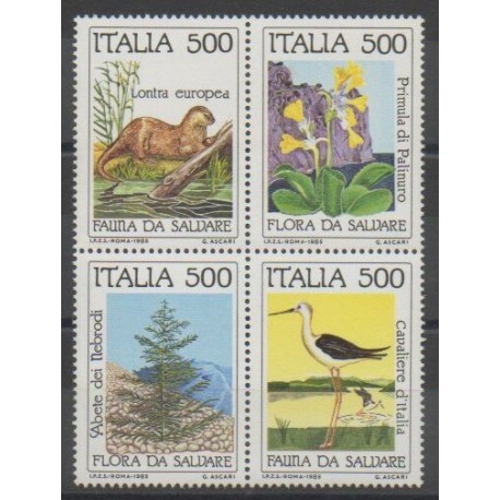 Italy - 1985 - Nb 1658/1661 - Environment - Endangered species - WWF