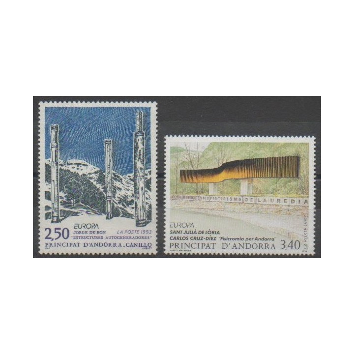 Timbres - Andorre - 1993 - No 430/431 - Art  - Europa