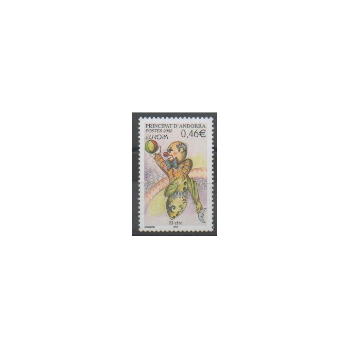 Timbres - Andorre - 2002 - No 569 - Cirque - Europa