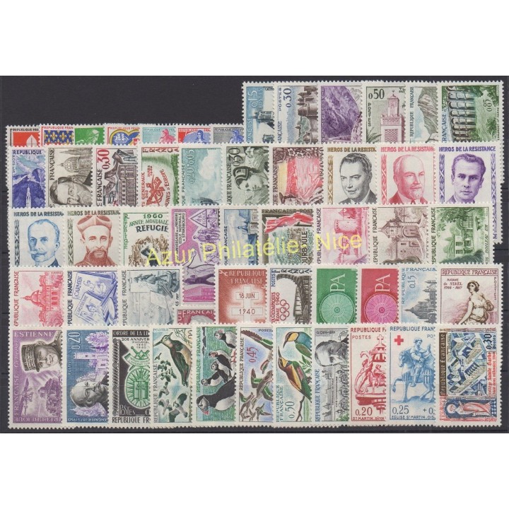 Timbres  - France - Année complète - 1960 - No 1230/1280