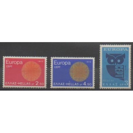 Grèce - 1970 - No 1020/1022 - Europa