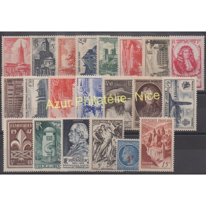 Timbres  - France - Année complète - 1947 - No 772/792