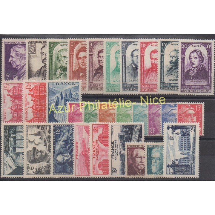 Timbres  - France - Année complète - 1948 - No 793/822